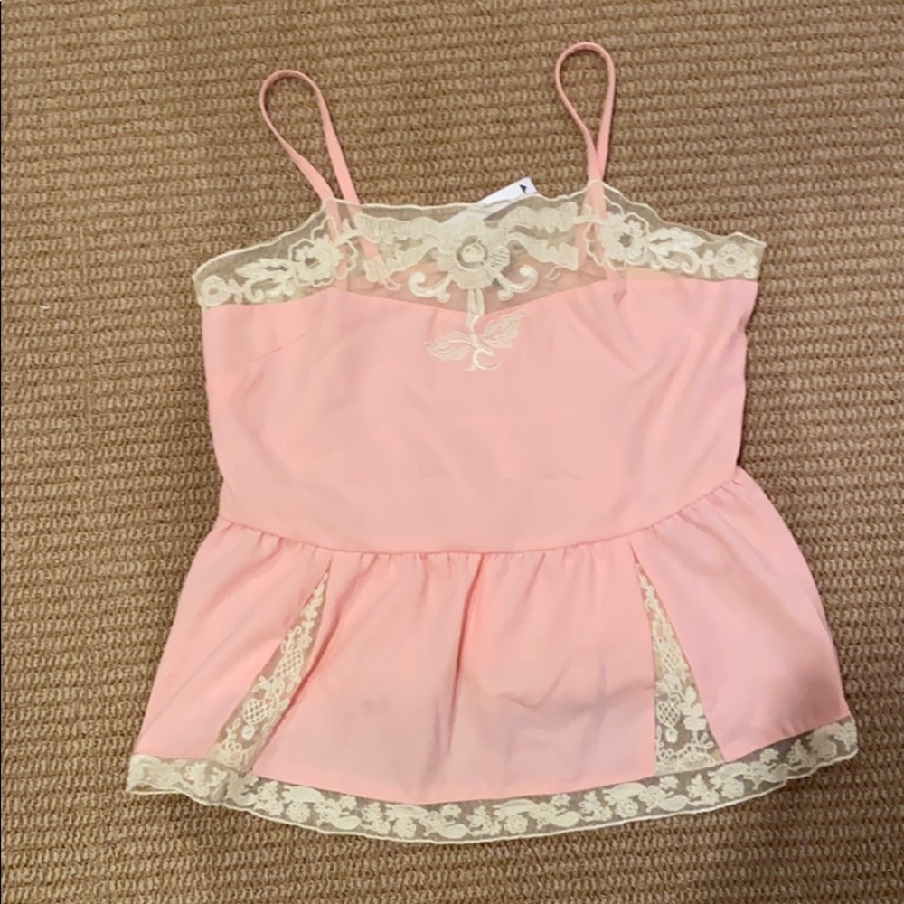 Asos pink lace cami nwt